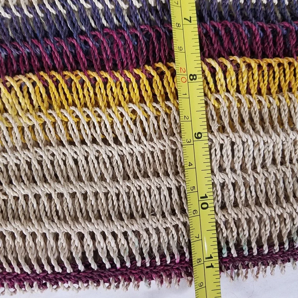 Woven Straw Shoulder Bag Womens os Multi nwot Boho Striped handmade Peruvian
